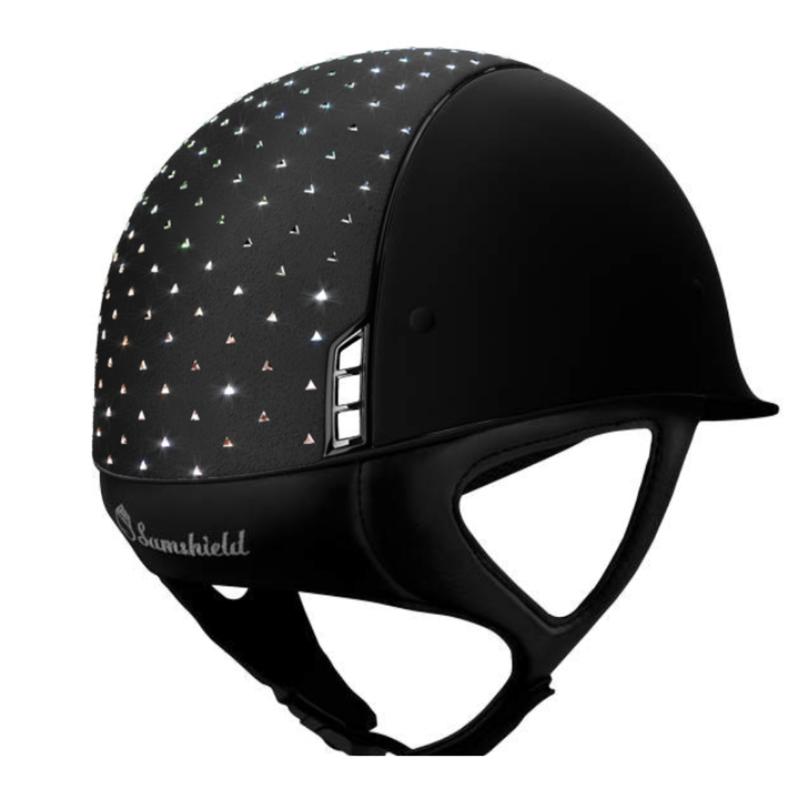 Samshield Shadowmatt Helmet with Fancy Swarovski Top Black-1